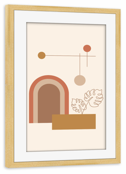 Poster mit Rahmen kiefer "Balanced Abstract Desert" artboxONE - Abstrakt,Geometrie
