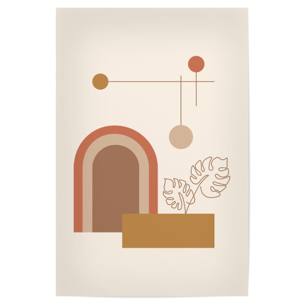 Poster "Balanced Abstract Desert" artboxONE - Abstrakt,Geometrie - Minimal,Earth tones,Geometric,Geometrie,Geometry,Formen,Beige,Boho