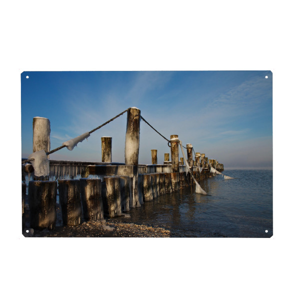 Holzbild "Buhne bei Zingst" artboxONE - Natur,Reise,Reise / Strand und Meer