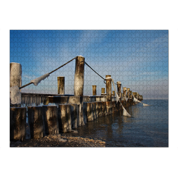 Puzzle Ravensburger "Buhne bei Zingst" artboxONE - Natur,Reise,Reise / Strand und Meer