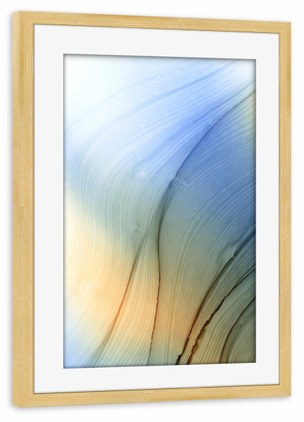 Poster mit Rahmen kiefer "Waves Art" artboxONE - Abstrakt