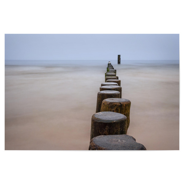 Poster 30x20 cm "Buhne auf Usedom" artboxONE - Natur,Reise,Reise / Strand und Meer