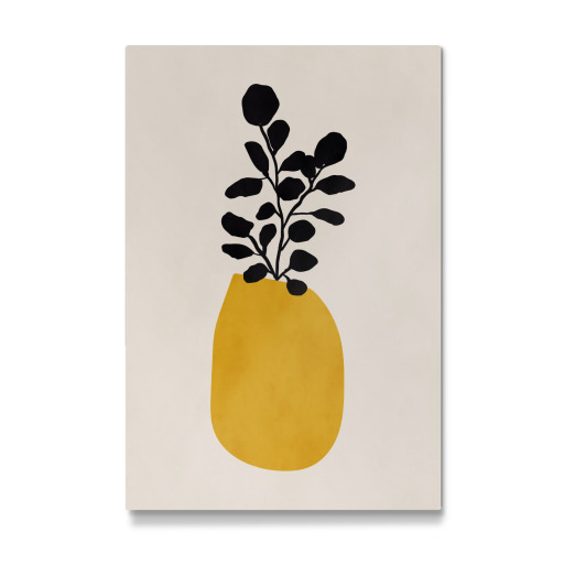 MID CENTURY YELLOW VASE