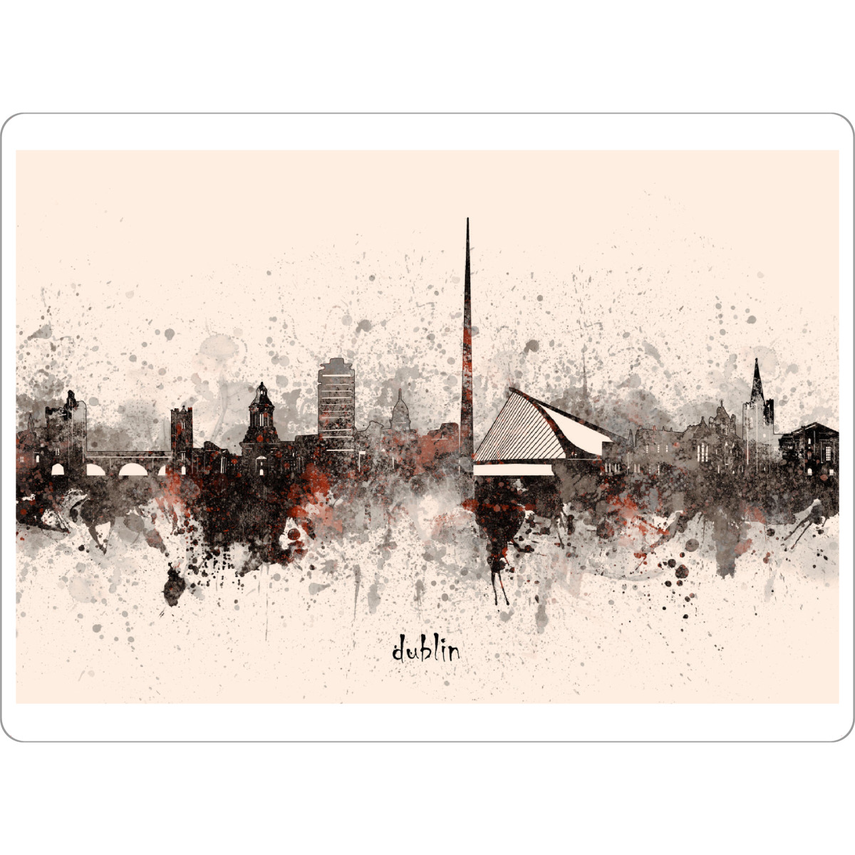 Tischset "Dublin skyline artistic beige" artboxONE - Städte,Reise,Architektur