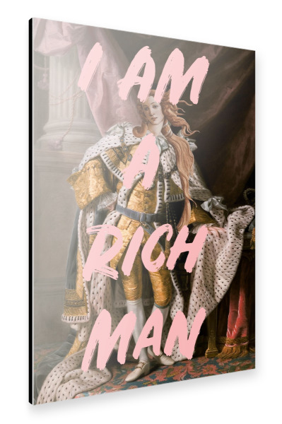 Alu-Dibond "Rich Man Feminist Art" 30x20 cm artboxONE