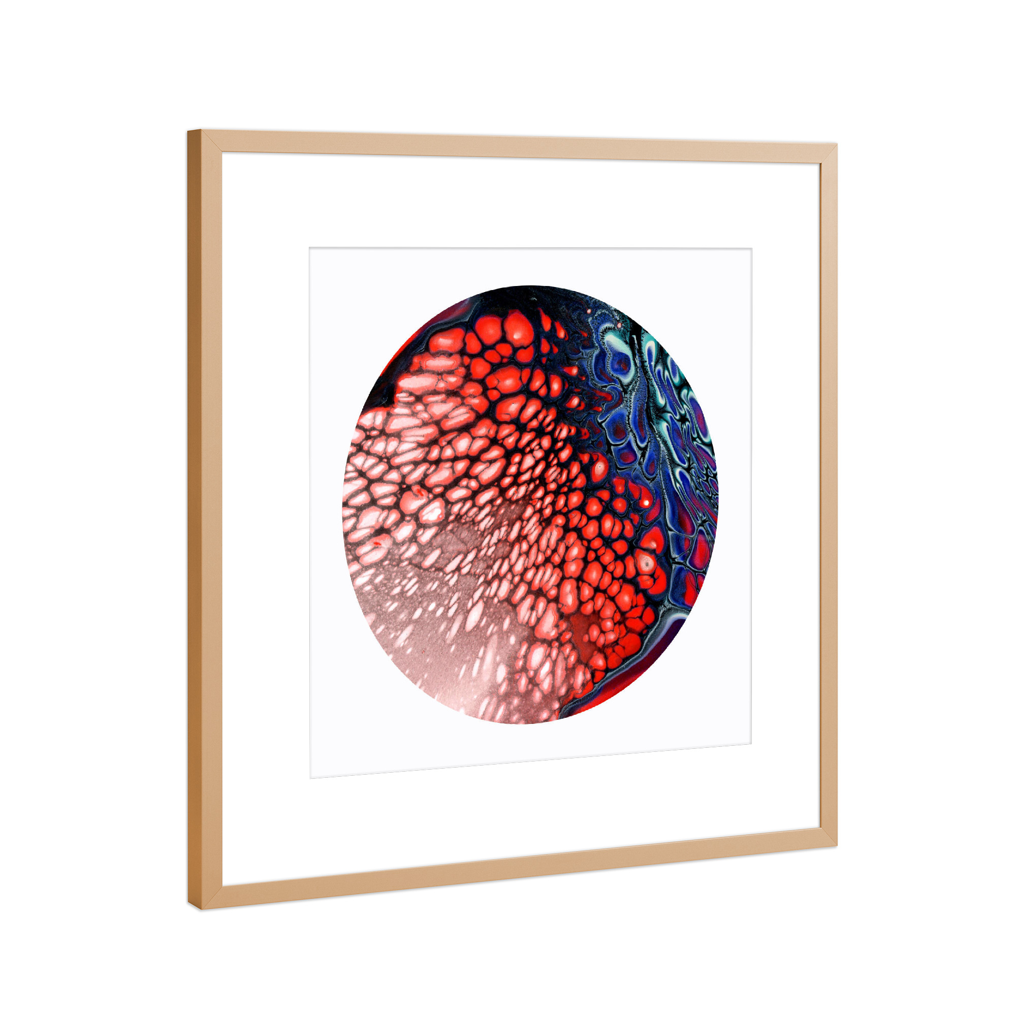 Poster mit Rahmen Kupfer "Those red Cells" artboxONE - Abstrakt
