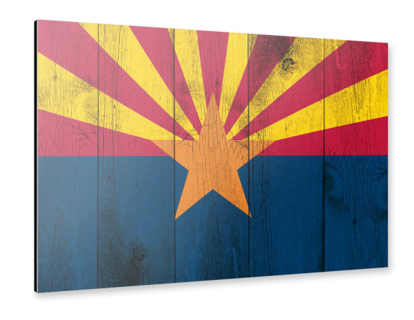 Alu-Dibond "Arizona Vintage Flag" 30x20 cm artboxONE