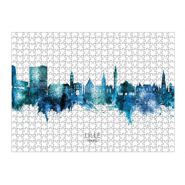 artboxONE Puzzle "Lille France Skyline Blue Name" artboxONE - Städte