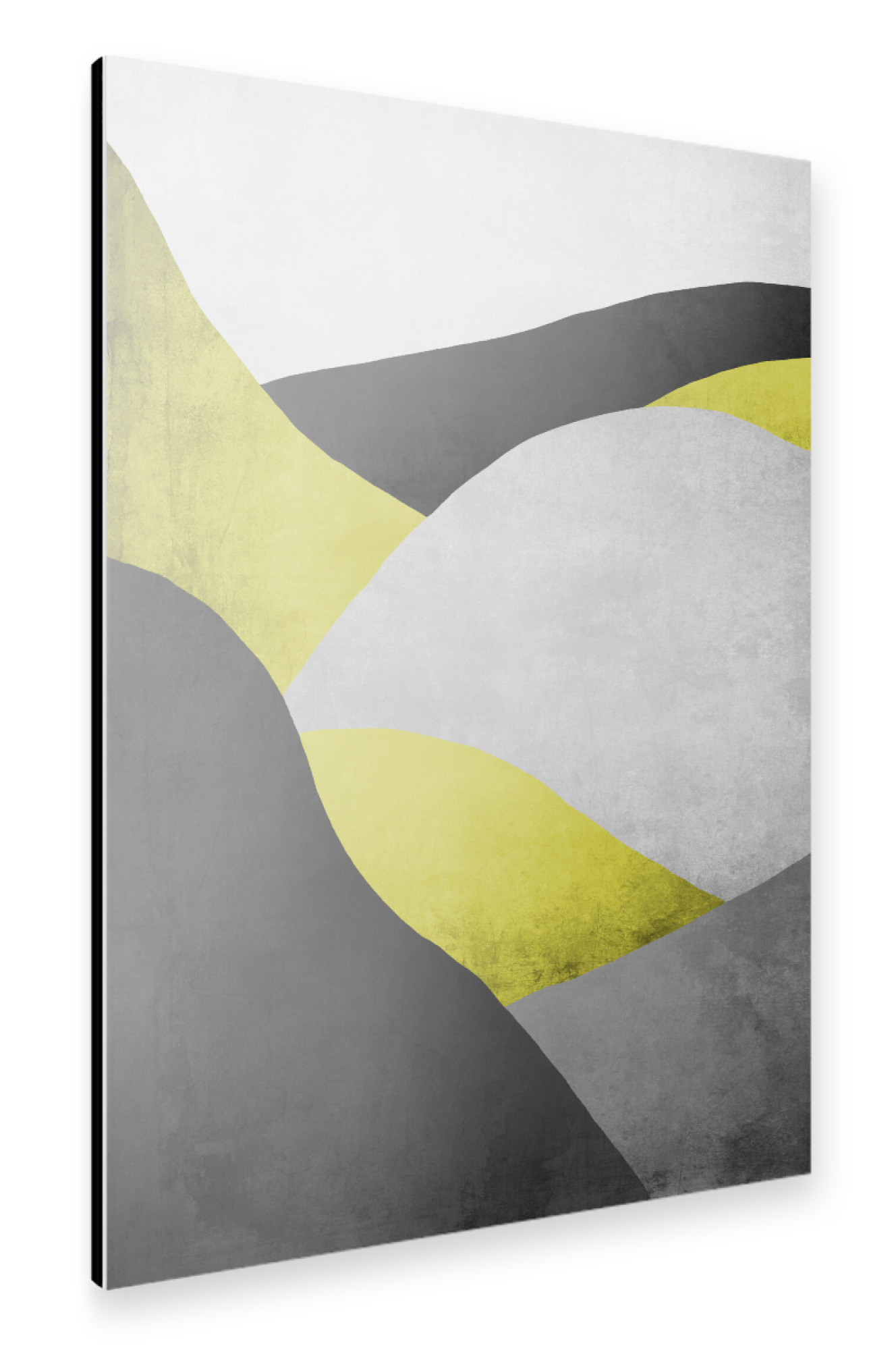 Alu-Dibond "Abstrakte gelbe berge" 30x20 cm artboxONE