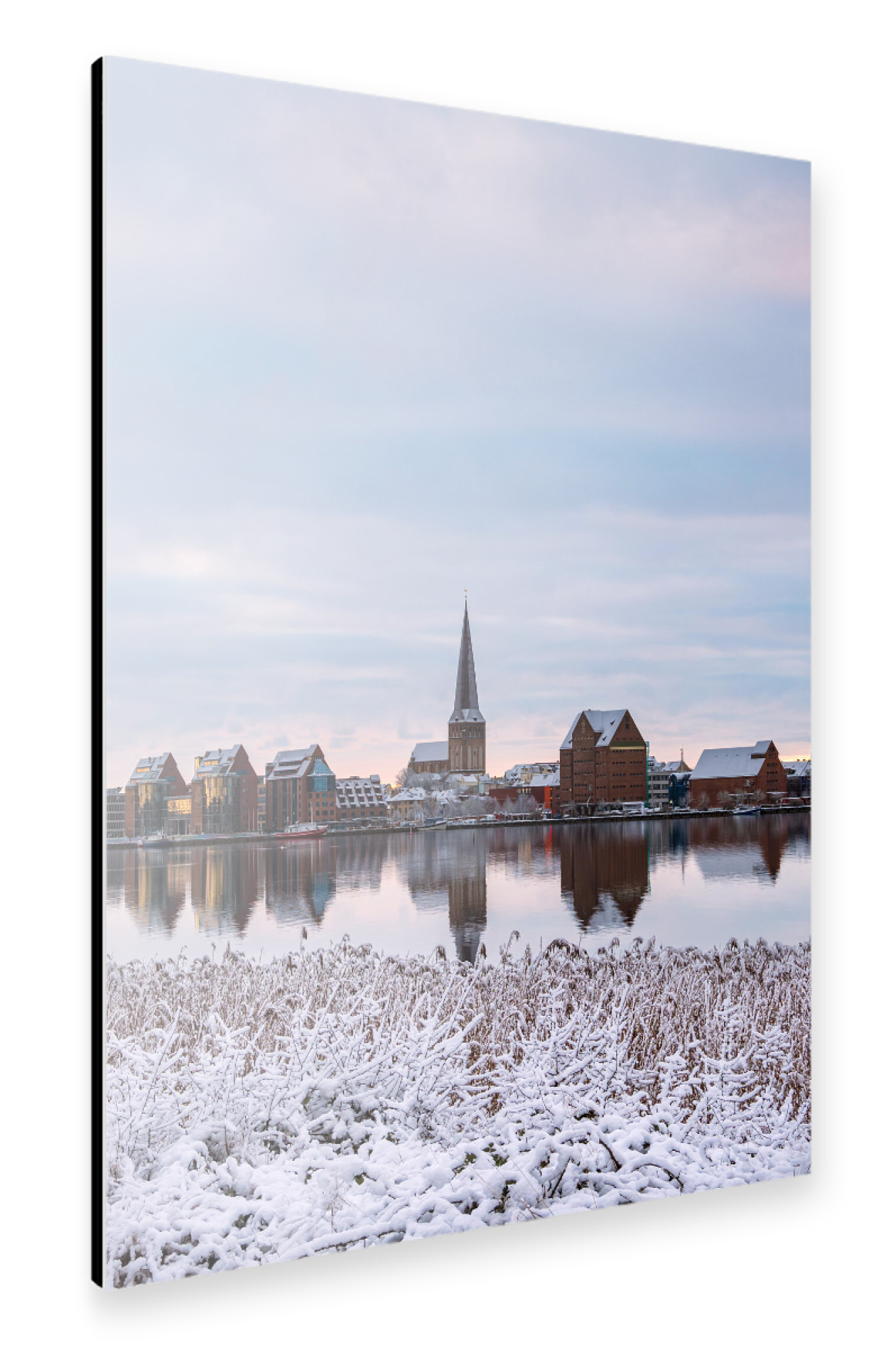 Alu-Dibond "Petrikirche und Speicher" 30x20 cm artboxONE