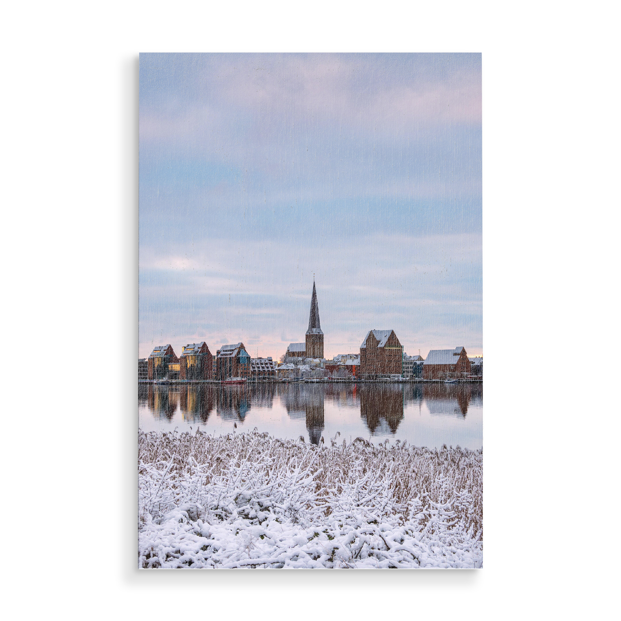 Holzbild "Petrikirche und Speicher" artboxONE - Natur,Reise,Architektur,Städte / Weitere