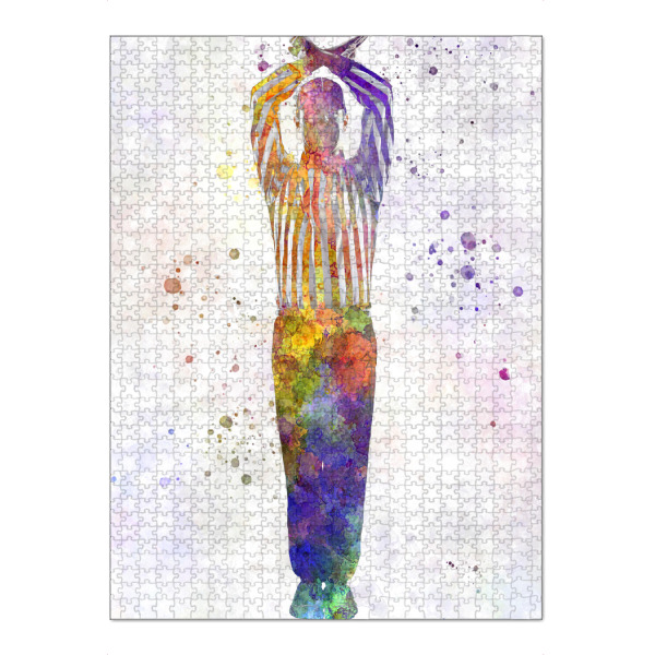 Puzzle Ravensburger "Referee" artboxONE - Sport - Sport,Sports,Watercolor,Baseball,Color,Multicolor,American,Bat,Stadium,Bunt,Colorful - Bild sport