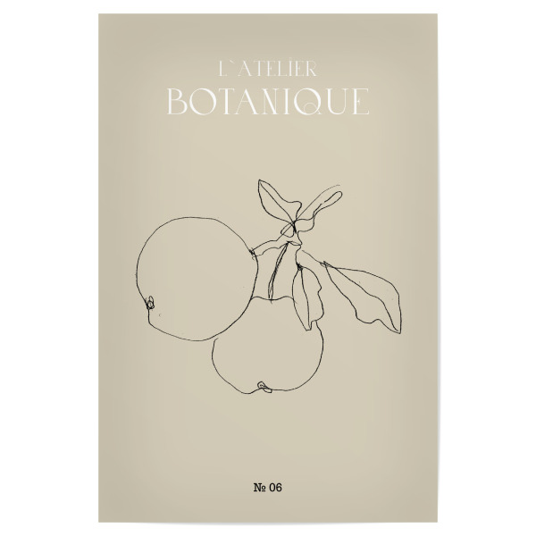 Poster "Apples minimal pencil sketch" artboxONE - Typografie,Natur,Floral