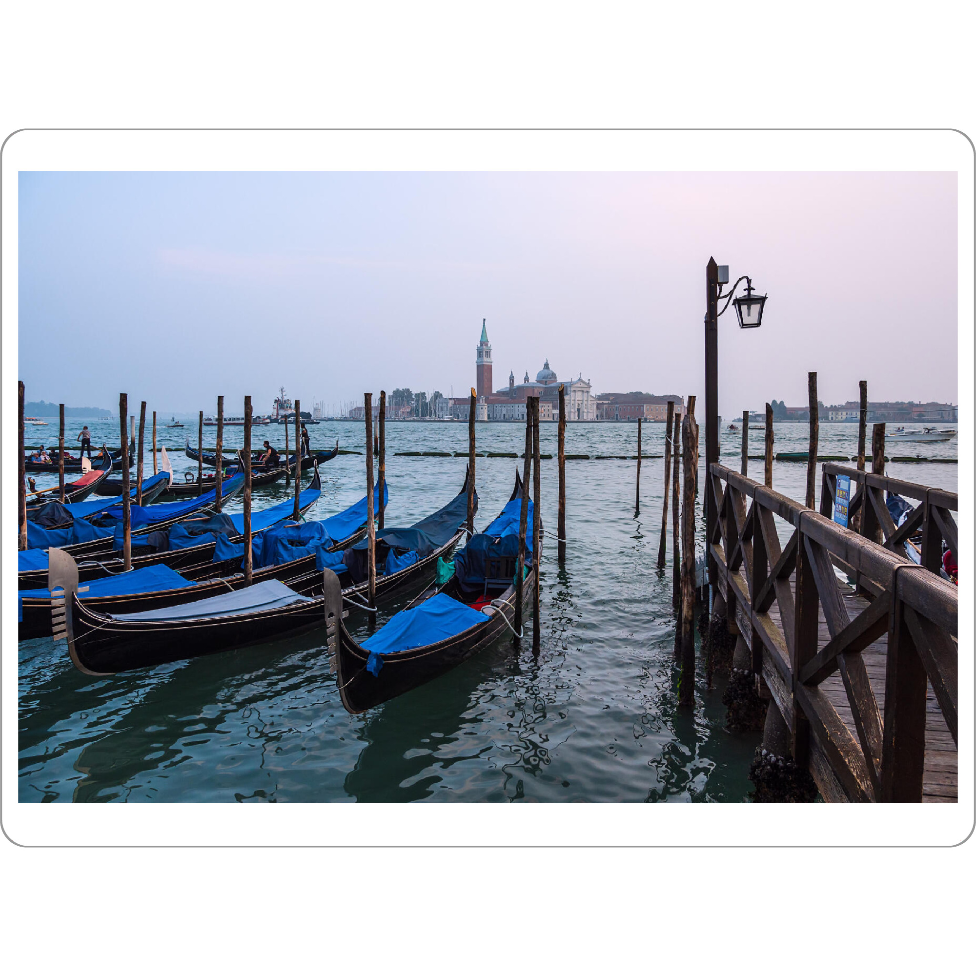 Tischset "Gondeln, Steg und Laterne" artboxONE - Reise,Architektur,Städte / Venedig,Reise / Länder