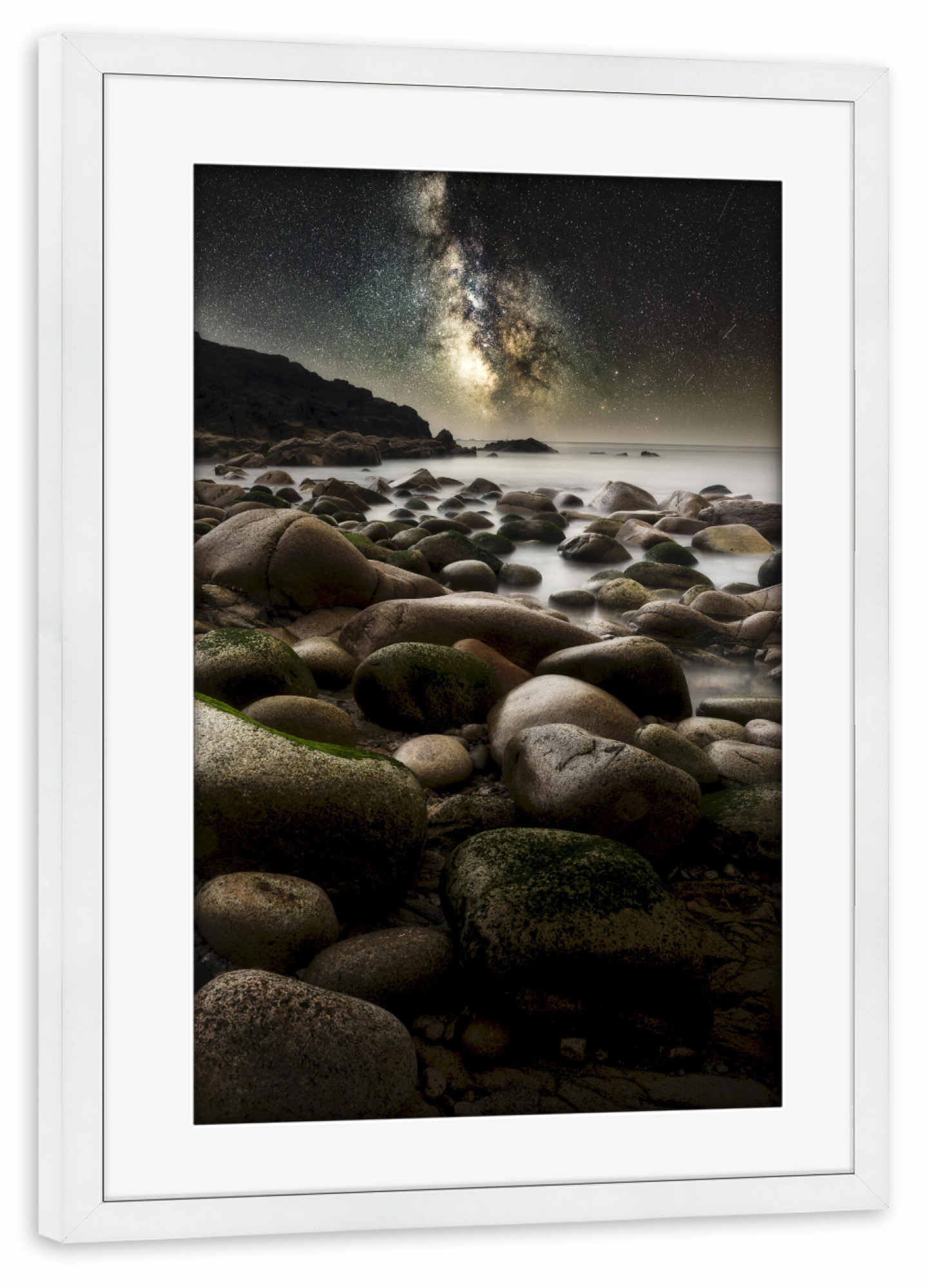Poster mit Rahmen weiß "Cornwalls Küste" artboxONE - Reise / Strand und Meer,Reise / Länder