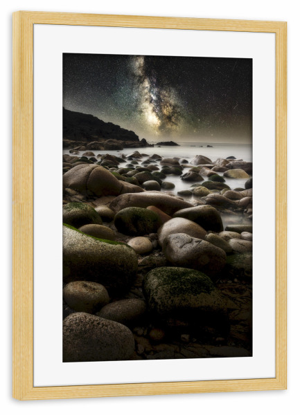 Poster mit Rahmen kiefer "Cornwalls Küste" artboxONE - Reise / Strand und Meer,Reise / Länder