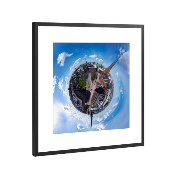 Poster mit Rahmen Schwarz (Metallic) "Hamburg - Hauptkirche St. Petri" artboxONE - Städte,Städte / Hamburg,Reise,Architektur,Reise / Länder