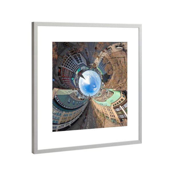 Poster mit Rahmen Silber "Hamburg Mönckbergstr. - PlanetArt" artboxONE - Städte,Städte / Hamburg,Reise,Architektur,Reise / Länder