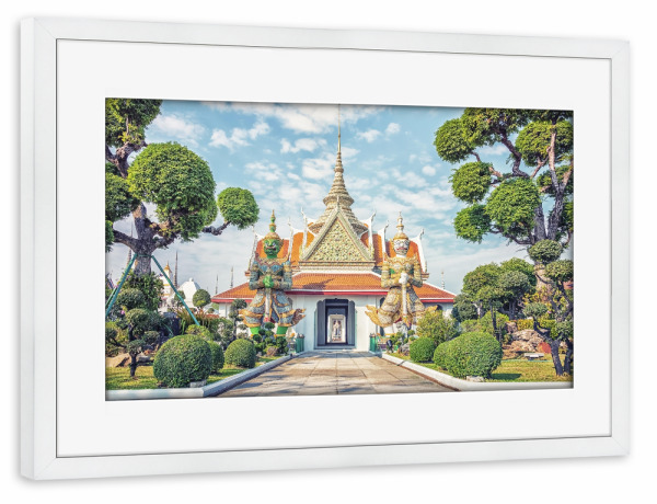 Poster mit Rahmen weiß "The gardians" artboxONE - Städte,Reise,Architektur,Reise / Asien,Reise / Länder