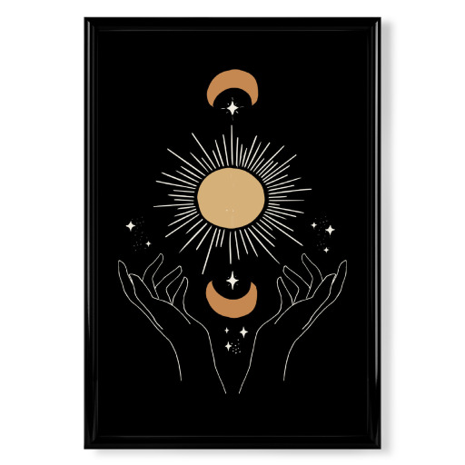 Celestial Hands Sun Moon Stars