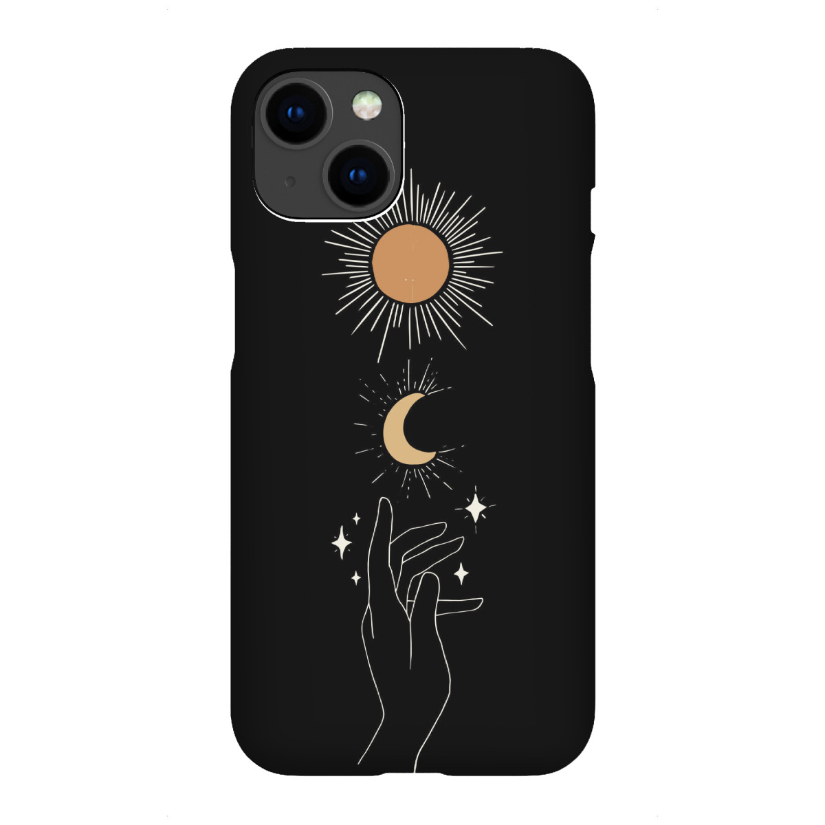 iPhone "Hand Pointing Up Sun Moon Dark" Premium-Case Handyhülle artboxONE
