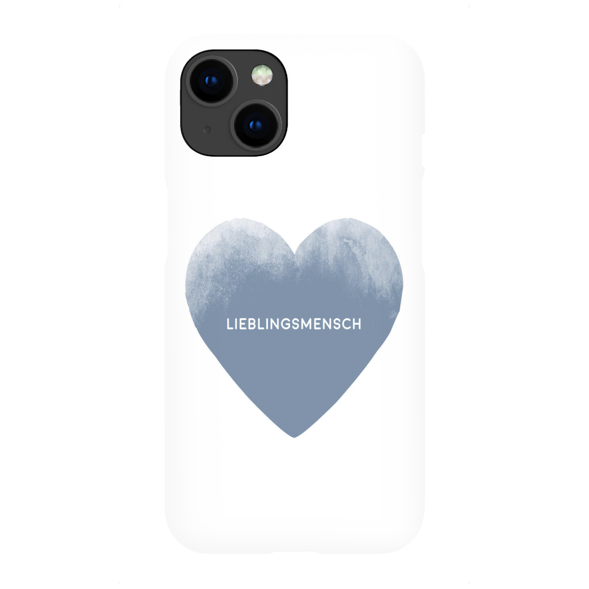 iPhone "Lieblingsmensch mit Herz I Blau" Premium-Case Handyhülle artboxONE