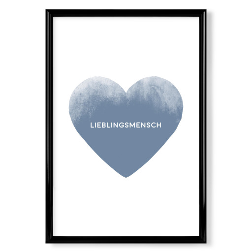 Lieblingsmensch mit Herz I Blau