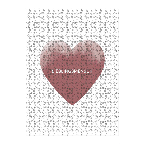 Puzzle Ravensburger "Lieblingsmensch mit Herz I Rosé" artboxONE - Typografie,Liebe,Für Mama,Lustig