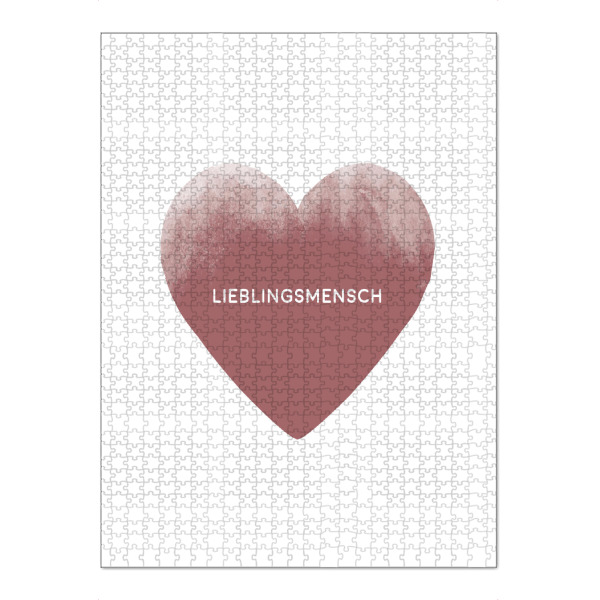 Puzzle Ravensburger "Lieblingsmensch mit Herz I Rosé" artboxONE - Typografie,Liebe,Für Mama,Lustig