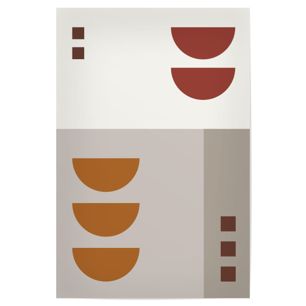 Poster 30x20 cm "Aesthetic Gallery - Formen beige" artboxONE - Abstrakt,Geometrie