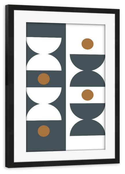 Poster mit Rahmen schwarz "Aesthetic Gallery - Das Gegenüber" artboxONE - Abstrakt,Geometrie
