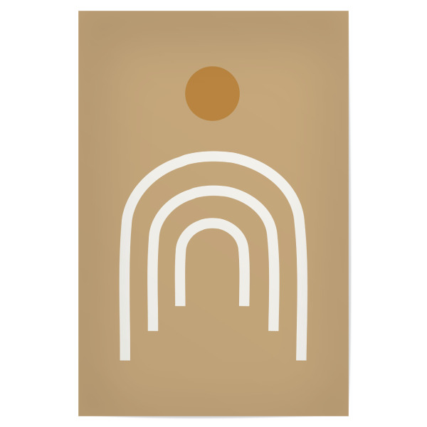 Poster 30x20 cm "Aesthetic Gallery - Bögen beige" artboxONE - Abstrakt,Geometrie