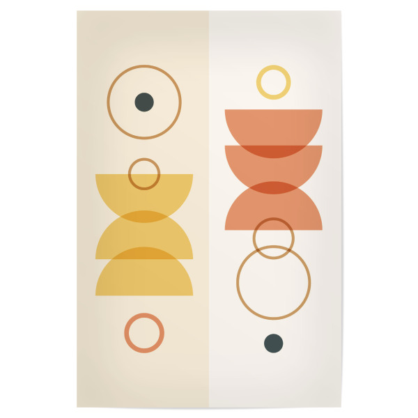 Poster 30x20 cm "Aesthetic Gallery - Zarte Töne" artboxONE - Abstrakt,Geometrie