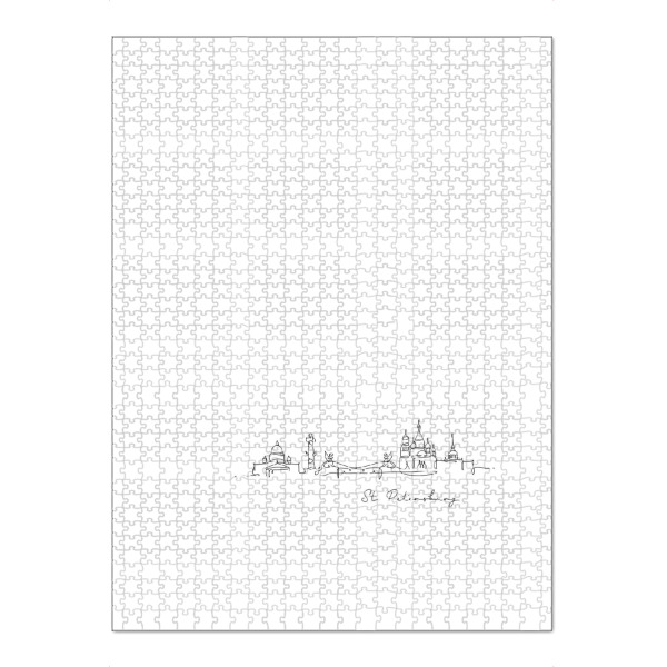 Puzzle Ravensburger "Pen line silhouette st petersburg" artboxONE - Städte,Reise,Städte / Sankt Petersburg