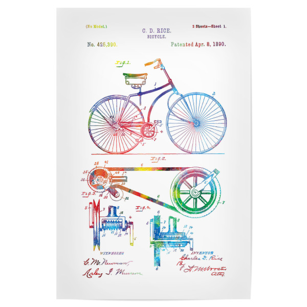 Poster "Bicycle classic patent drawing" artboxONE - Reise,Sport,Sport / Motivation