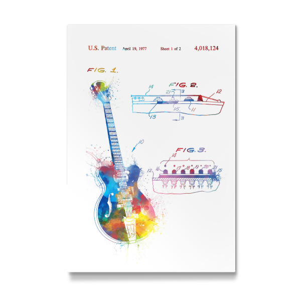 Galerie-Print "Acoustic guitar drawing patent" 30x20 cm artboxONE