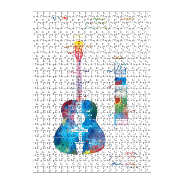 artboxONE Puzzle "Acoustic guitar patent drawing" artboxONE - Musik