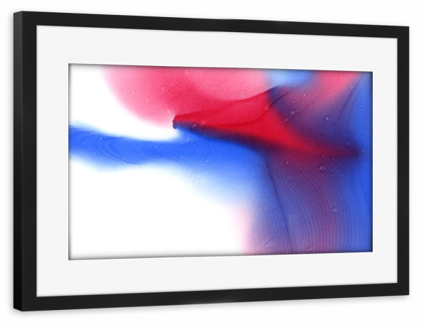 Poster mit Rahmen schwarz "Rosa then Blue" artboxONE - Abstrakt