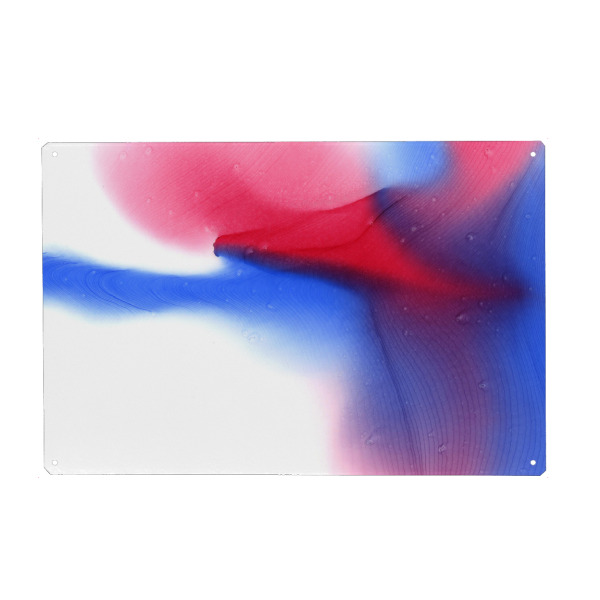 Metall Poster "Rosa then Blue" artboxONE - Abstrakt