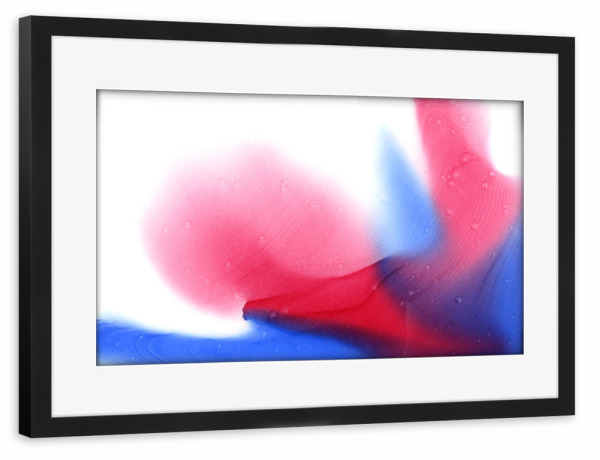 Poster mit Rahmen schwarz "Abstract - Rose and Blue" artboxONE - Abstrakt