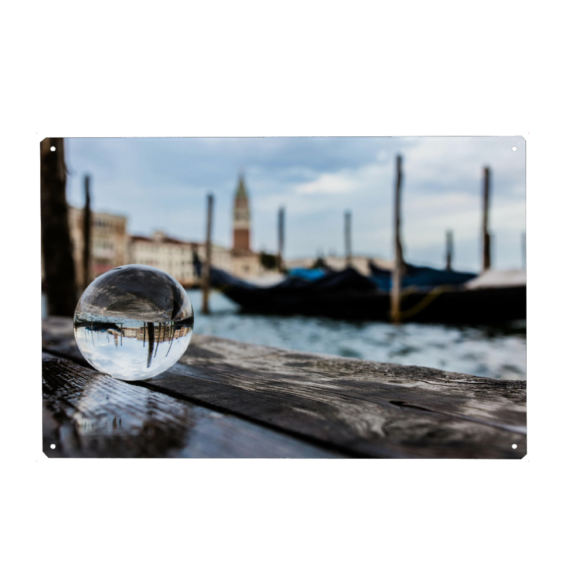 Metall Poster "Glaskugel in Venedig" artboxONE - Städte,Reise,Städte / Venedig