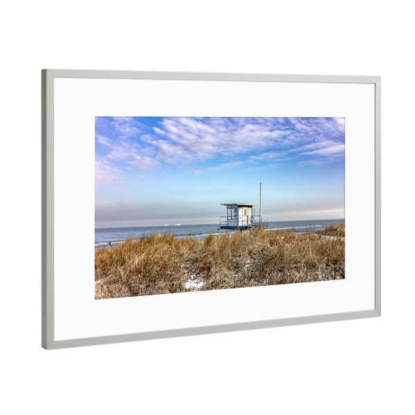 Poster mit Rahmen Silber "Aussicht aufs Meer" artboxONE - Natur