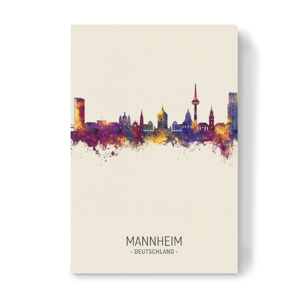 Leinwandbild "Mannheim Germany Skyline Beige" artboxONE - Städte