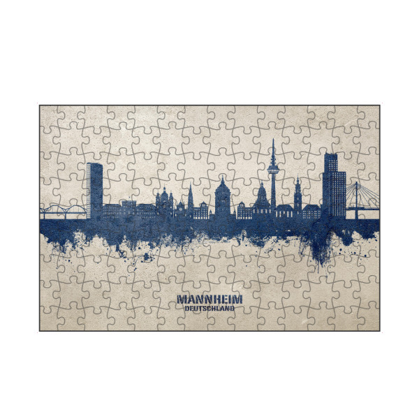 artboxONE Puzzle "Mannheim Skyline PaintBlue" artboxONE - Städte
