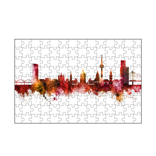 artboxONE Puzzle "Mannheim Germany Skyline Red" artboxONE - Städte