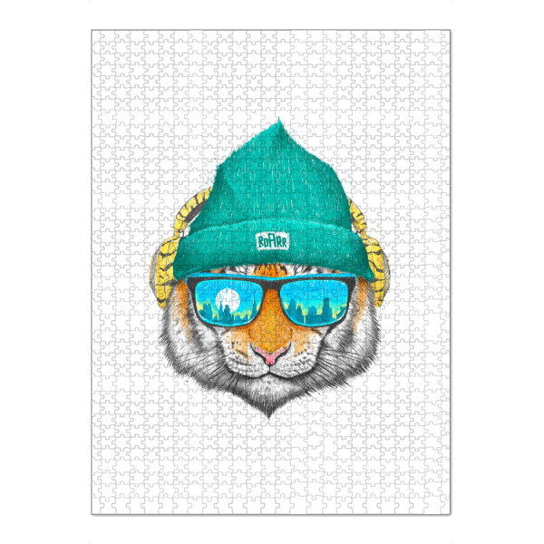 Puzzle Ravensburger "City tiger" artboxONE - Natur,Floral,Tiere - Tiger,Animal,City,Cat,Nature,Cool,Tier,Portrait,Katze,Lustig,Funny - Bild tiger