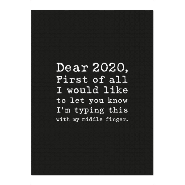 Puzzle Ravensburger "First of all I Schwarz" artboxONE - Typografie,Schwarzweiß,Lehrersprüche,Für Papa,Lustig