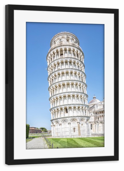Poster mit Rahmen schwarz "Tower of Pisa" artboxONE - Städte,Reise,Architektur,Reise / Länder,Städte / Weitere