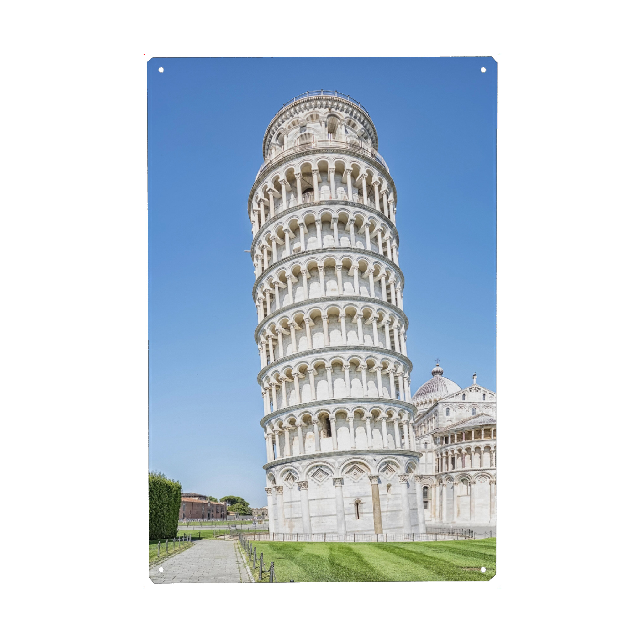 Metall Poster "Tower of Pisa" artboxONE - Städte,Reise,Architektur,Reise / Länder,Städte / Weitere
