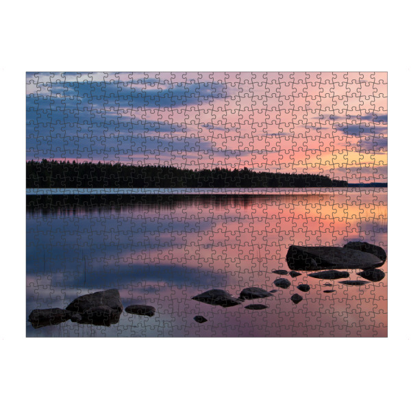 Puzzle Ravensburger "Steine im See in Finnland" artboxONE - Natur,Reise,Reise / Länder